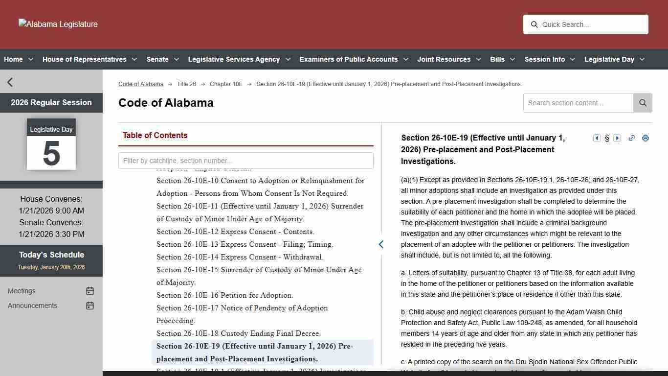 Code Of Alabama | Alabama Legislature